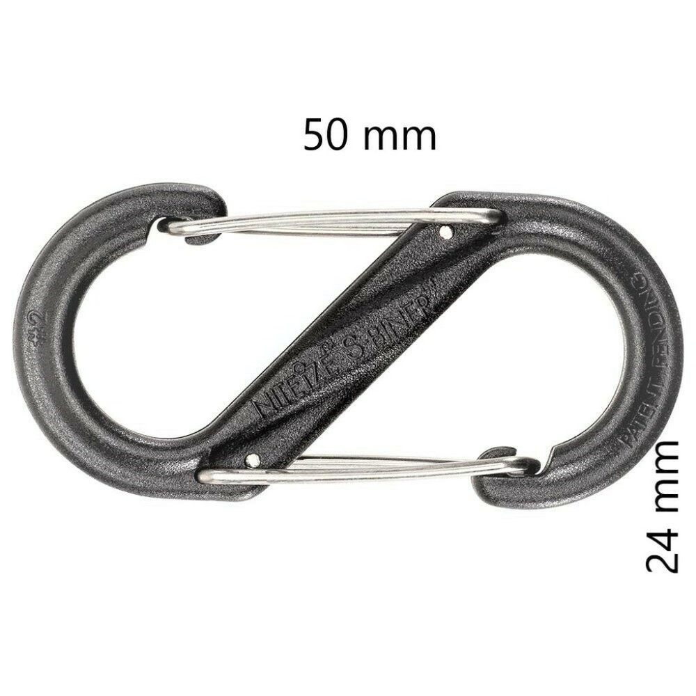 S-Biner Nite Ize #2 Carabiner Blk 10 Units Authentic Non-Retail Packaging